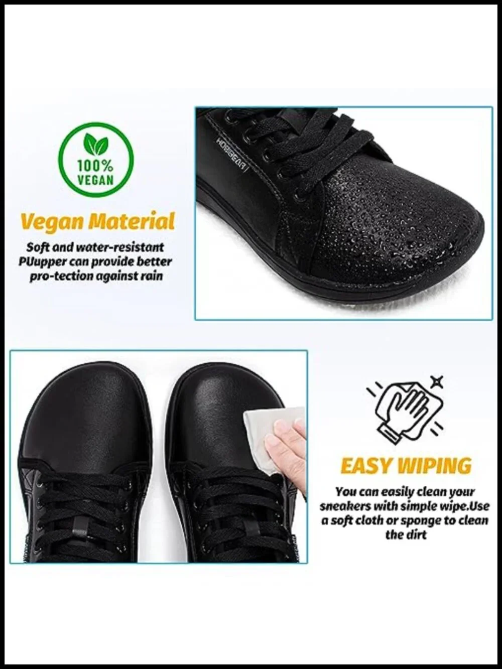 Wide Toe Box Zero Drop Barefoot Sneakers Lightweight Lace-Up Athletic Shoes